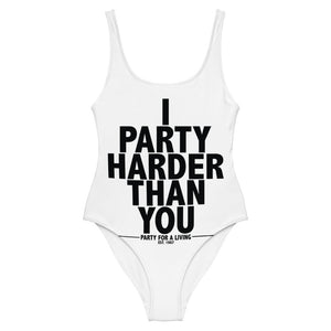 I Party Harder Than You One-Piece Swimsuit - BranVille