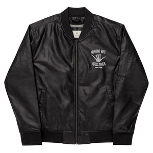 Nothing But Good Times Leather Bomber Jacket