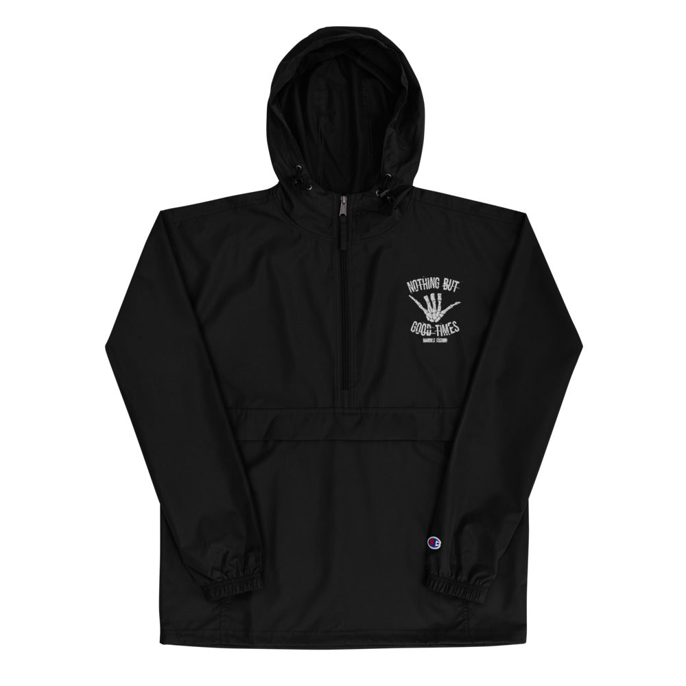 Nothing But Good Times Embroidered Champion Jacket - BranVille